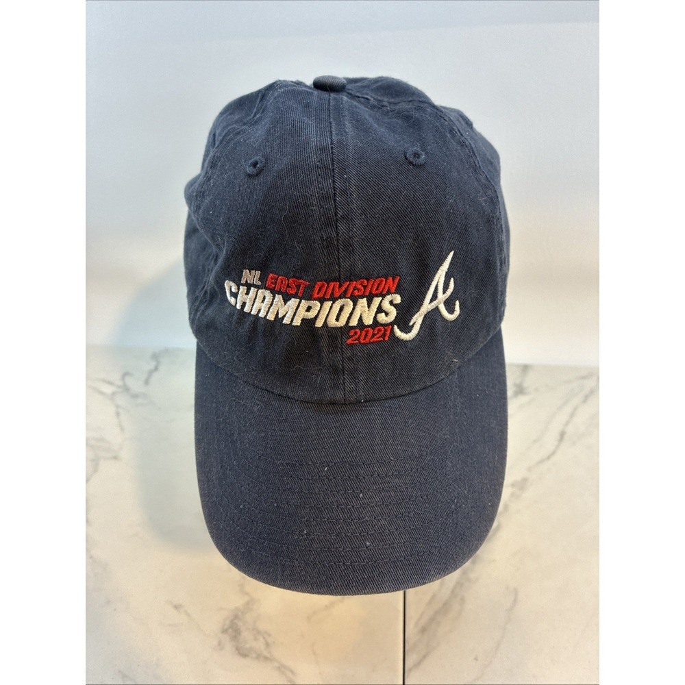 Atlanta Braves Hat '47 Clean Up Men's OSFA Navy Blue 2021‎ NL East Champs